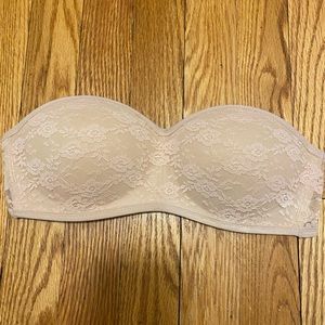 Victoria secret pink strapless bralette